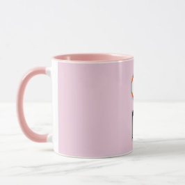 Einfaches Logo QR-Code Geschäft Rosa Tasse