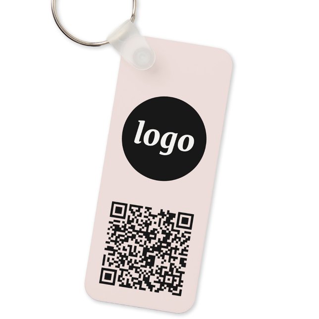 Einfaches Logo QR-Code Geschäft Schlüsselanhänger (Logo QR code business promotional keychain keyring)