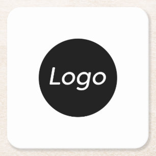 Einfaches Logo Rechteckiger Pappuntersetzer