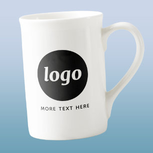 Einfaches Logo und Text Business Branding Werbemat Prozellantasse
