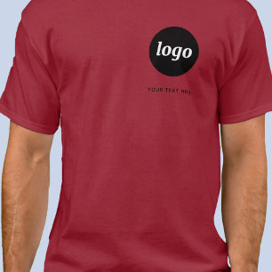 Einfaches Logo- und Text Business T-Shirt