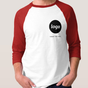 Einfaches Logo und Text Business T-Shirt