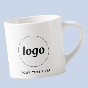 Einfaches Logo und Text Geschäft Espressotasse