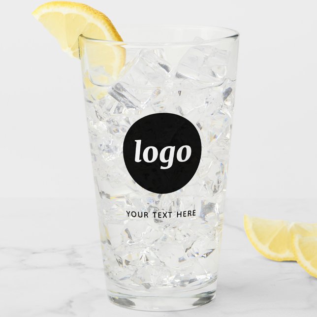 Einfaches Logo und Text Geschäft Glas (Logo with text business promotional glass tumbler)