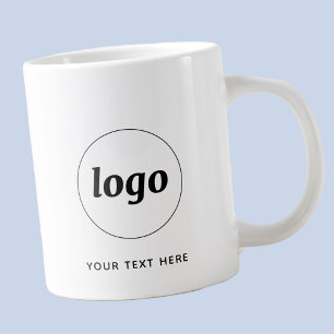 Einfaches Logo und Text Geschäft Jumbo-Tasse