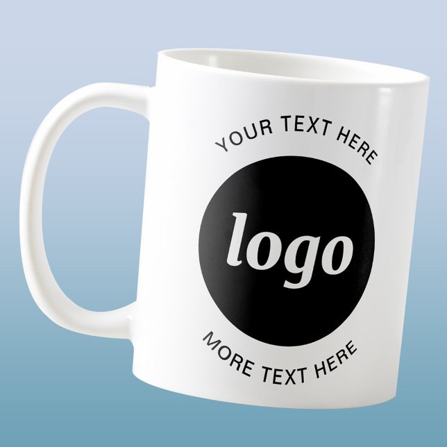 Einfaches Logo und Text Geschäft Kaffeetasse (Logo with text business promotional mug)