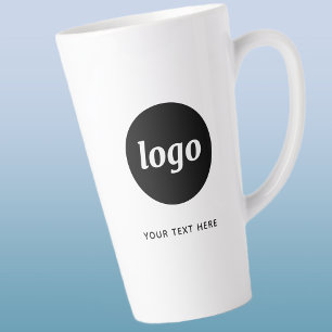 Einfaches Logo und Text Geschäft Milchtasse