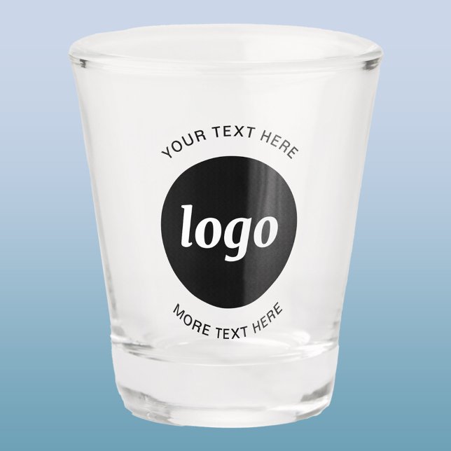 Einfaches Logo und Text Geschäft Schnapsglas (Logo with text business promotional shot glass)