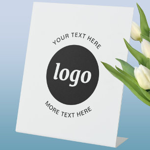 Einfaches Logo und Text Geschäft Sockelschild