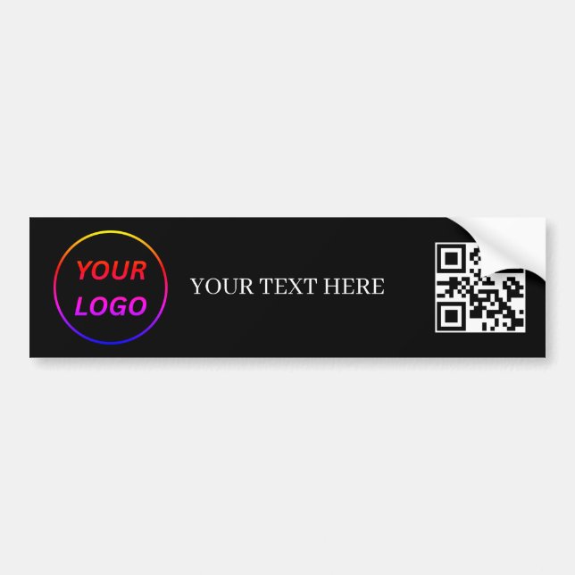 Einfaches Logo- und Text-Geschäfts-QR-Code-Promoti Autoaufkleber (Vorne)