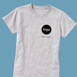 Einfaches Logo- und Text-Geschäfts-T-Shirt T-Shirt