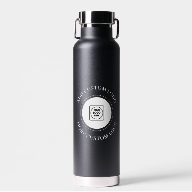 Einfaches Logo- und Text-Geschäftsbranding-Design Trinkflasche (Vorne)
