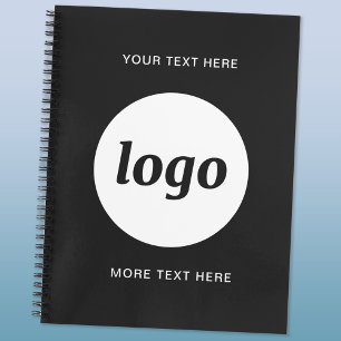 Einfaches Logo und Text Werbeunternehmen Notizbuch