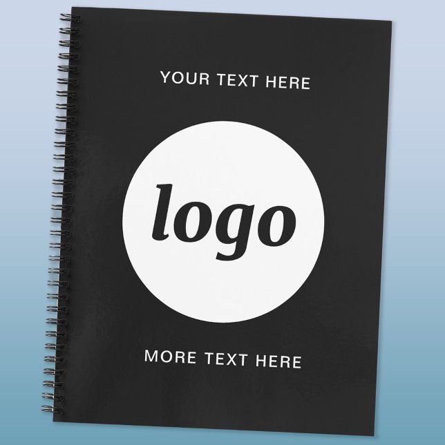 Einfaches Logo- und Textförderungsgeschäft Notizbuch (Logo custom text business promotional notebook)