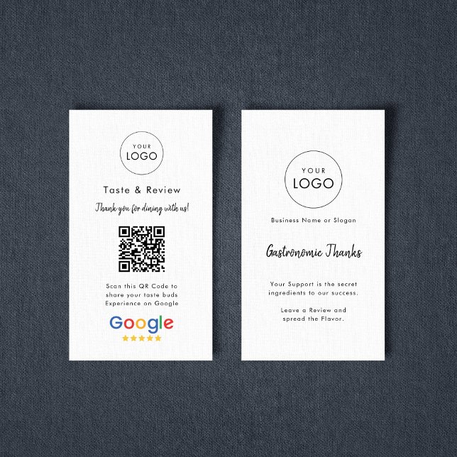 Einfaches Logo von Google Review QR Code Visitenkarte (Von Creator hochgeladen)