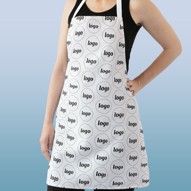 Einfaches Logo Werbe-Geschäftsmuster Schürze (Logo pattern business promotional or uniform apron)