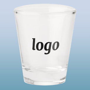 Einfaches Logo Werbeunternehmen Branding Schnapsglas