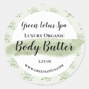 Einfaches Lotus Body Butter Etikett Runder Aufkleber
