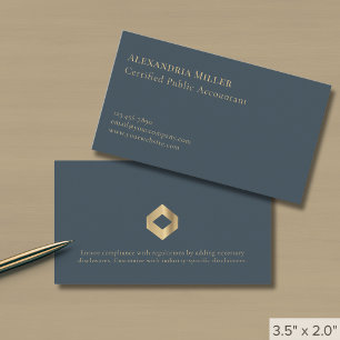 Einfaches Luxus-Gold-Logo Visitenkarte
