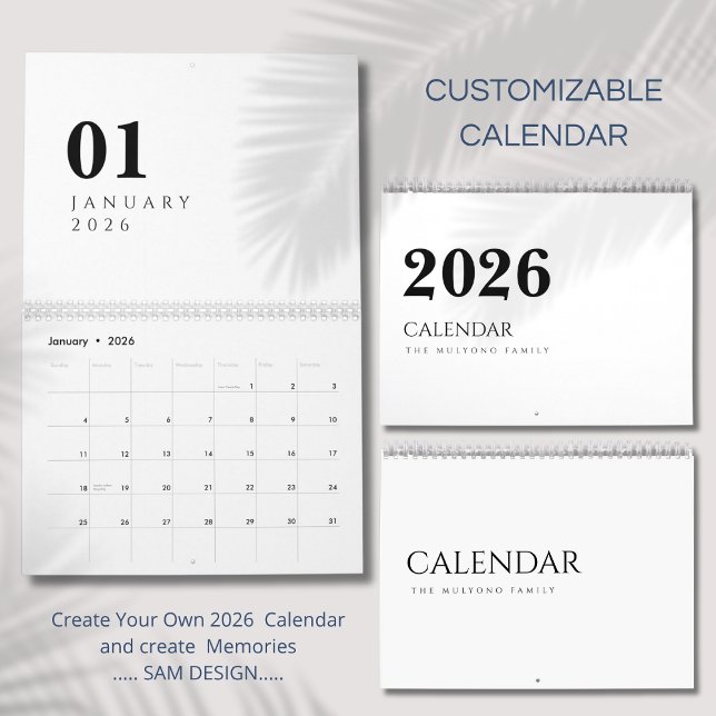 Einfaches Luxusdesign Kalender (Von Creator hochgeladen)
