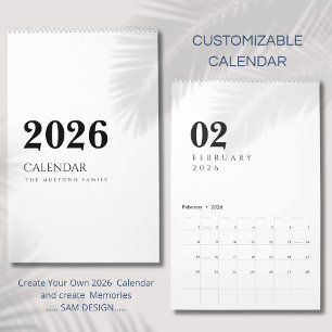 Einfaches Luxusdesign Kalender