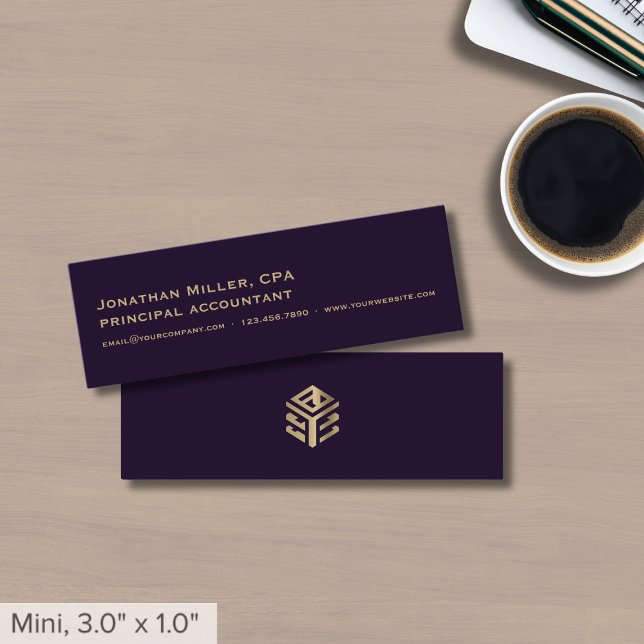 Einfaches Luxuslogo Mini Visitenkarte (Von Creator hochgeladen)