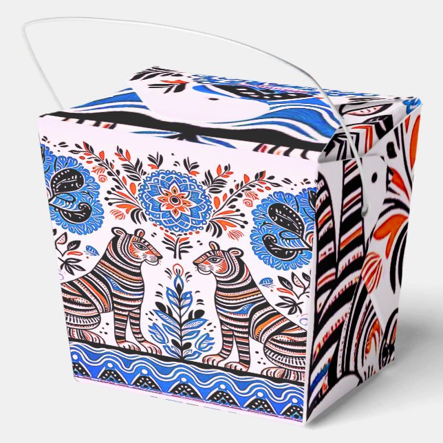 einfaches madhubanisches Gemälde Geschenkschachtel (Rückseite)