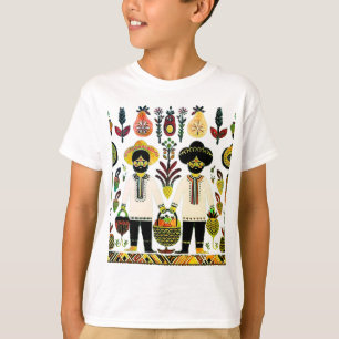 einfaches madhubanisches Gemälde T-Shirt