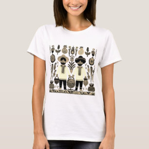 einfaches madhubanisches Gemälde T-Shirt