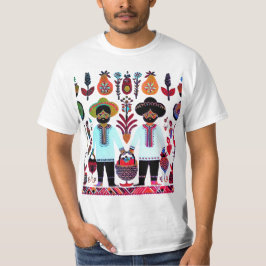 einfaches madhubanisches Gemälde T-Shirt