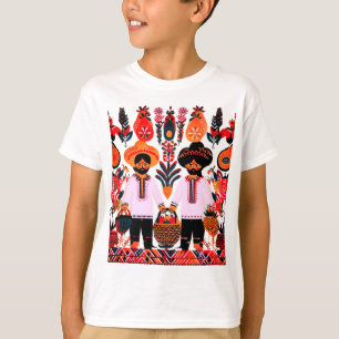 einfaches madhubanisches Gemälde T-Shirt