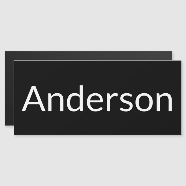 Einfaches Magnet für Schwarz-weiße Mailbox-Nachnam (Vorne/Hinten)