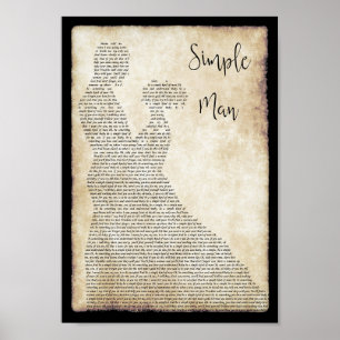 Einfaches Mann-Lied-lyrische Mann-Dame Dancing Poster