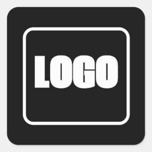 Einfaches Marketing-Logo für Unternehmen Quadratischer Aufkleber