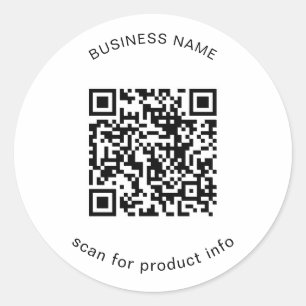 Einfaches Marketing QR Code Business Runder Aufkleber