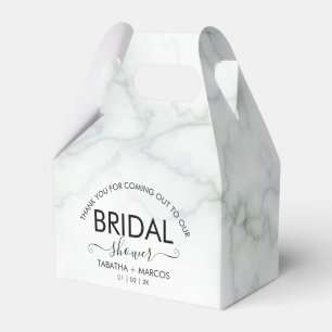 Einfaches Marmorskript Elegante BRIDAL-Party Geschenkschachtel