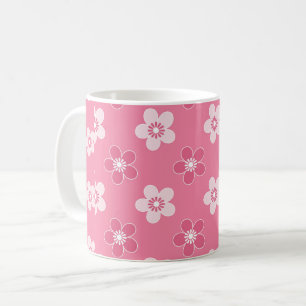 einfaches, massives rosa Muster, kleiner Fluss Kaffeetasse