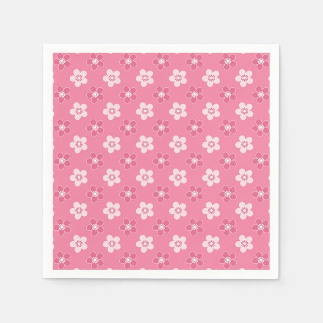 einfaches, massives rosa Muster, kleiner Fluss Serviette (Vorderseite)