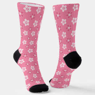 einfaches, massives rosa Muster, kleiner Fluss Socken