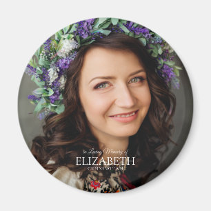 Einfaches Memorial für benutzerdefiniertes Foto in Magnet