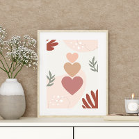 Einfaches Minimal-Boho Kunstleaf Herz-Pflanze-Desi