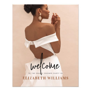 Einfaches Minimal Brautparty Foto Begrüßungszeiche