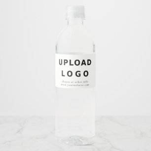 Einfaches Minimal Business Firmenlogo Corporate Wasserflaschenetikett