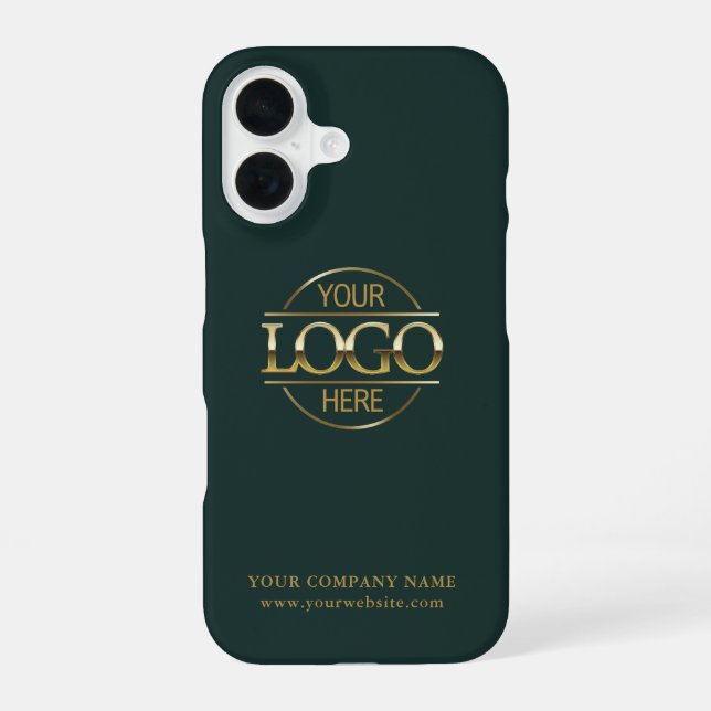 Einfaches Minimal Custom Business Firmenlogo iPhone 16 Hülle (Rückseite)
