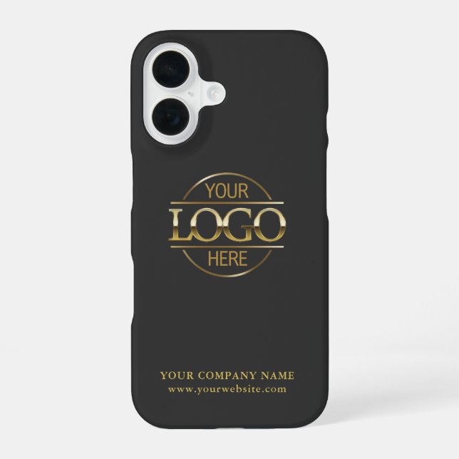 Einfaches Minimal Custom Business Firmenlogo iPhone 16 Hülle (Rückseite)