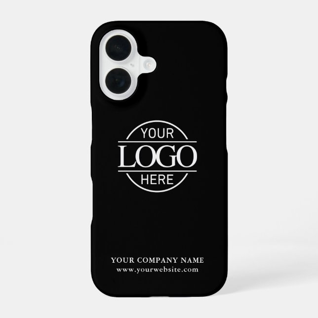 Einfaches Minimal Custom Business Firmenlogo iPhone 16 Hülle (Rückseite)