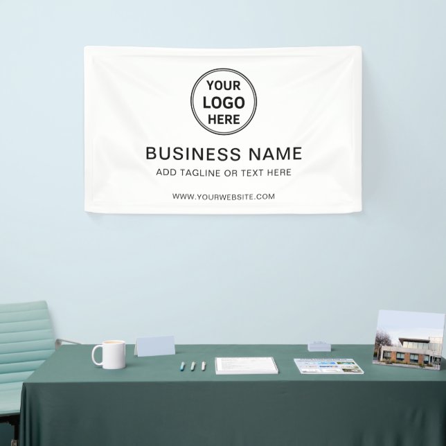 Einfaches Minimal-Logo-Branding Banner (Messeveranstaltung)