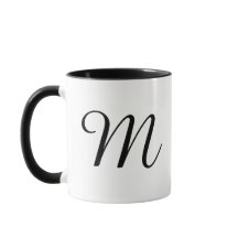 Einfaches Minimal-Monogramm-Logo füge deine Kaffee