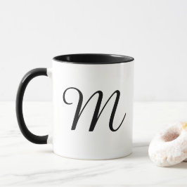 Einfaches Minimal-Monogramm-Logo füge deine Kaffee Tasse