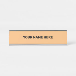 EINFACHES MINIMAL-TEXT-STYLE-TÜR-SIGN SCHREIBTISCHNAMENSPLAKETTE